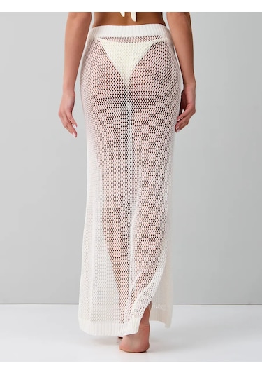 Notre Style Pinterest Örgü Plaj Eteğ 409947151 Beyaz