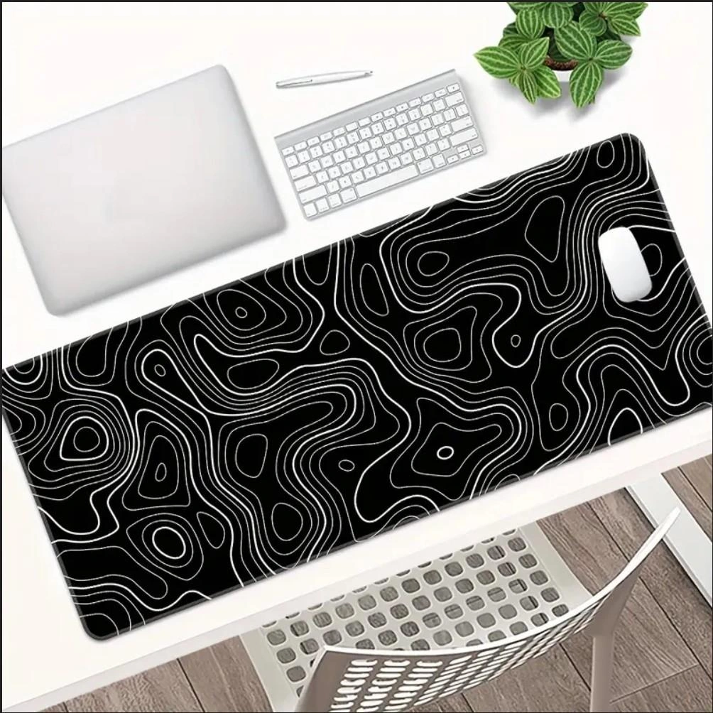 90x40 Cm Soyut Tasarım Temalı Kaydırmaz Taban Speed Yüzey Oyuncu Mouse Pad Gaming