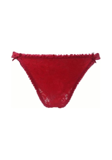 Gümüş Bayan Kenar Iki Ipli Dantelli Bikini Külot Standart M Beden