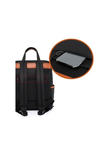 Novahub Büyük Kapasiteli Kadın Dizüstü Bilgisayar Sırt Çantası - Oxford Kumaş, Moda Seyahat Çantası - Siyah Siyah