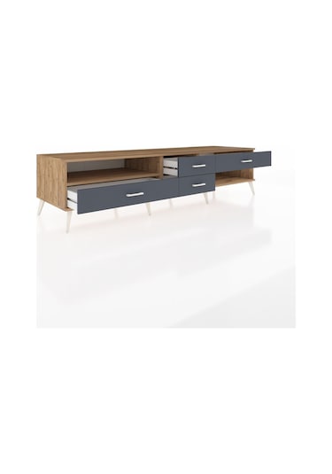 Kronos Tv Ünitesi Tek Raflı 4 Çekmeceli 220x59x51 Çam-çam/antrasit Atlas Çam/antrasıt - Atlas Çam Kronos Tv Ünitesi Tek Raflı 4 Çekmeceli 220x59x51 Çam-çam/antrasit Atlas Çam/antrasıt - Atlas Çam