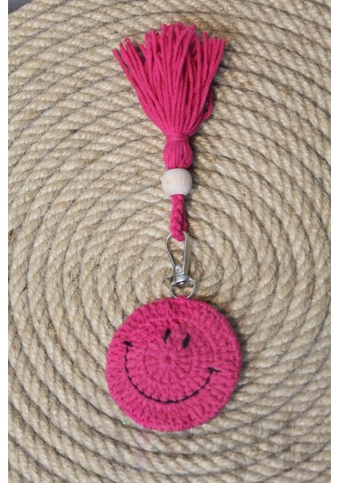 Aleylife Rengarenk Sevimli Anahtarlık /çanta Süsü Fuşya