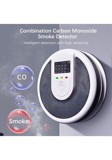 Kombinasyon Karbon Monoksit Duman Dedektörü Pille Çalışan Çok Renkli