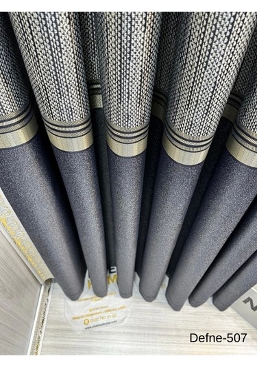 Nivemeshome Defne Lacivert Ft614166 V-507 1/3 Sık Pileli Fon Perde Apm Lacivert