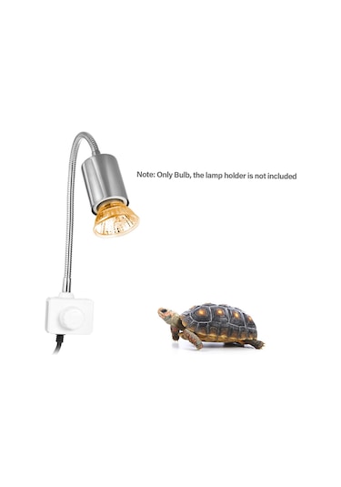 Geeroyoo 25w Uva Uvb Kaplumbağa Isıtma Lambası - Tam Spektrumlu, Dayanıklı Cam Yapı, Hediyelik Kutu Paket Gümüş