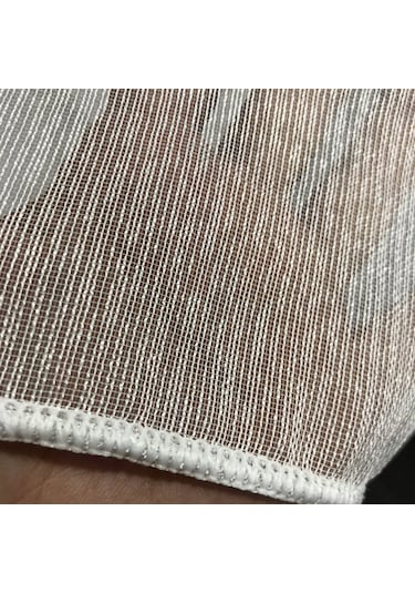 Perdefony Ince Çizgili Modern Düz Tül Perde 3 Farklı Renk Secenek