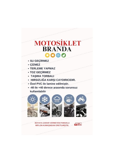 Siyah--mv Agusta B3 800 Eas Italia Kilit Uyumlu Motosiklet Brandası 4mevsim