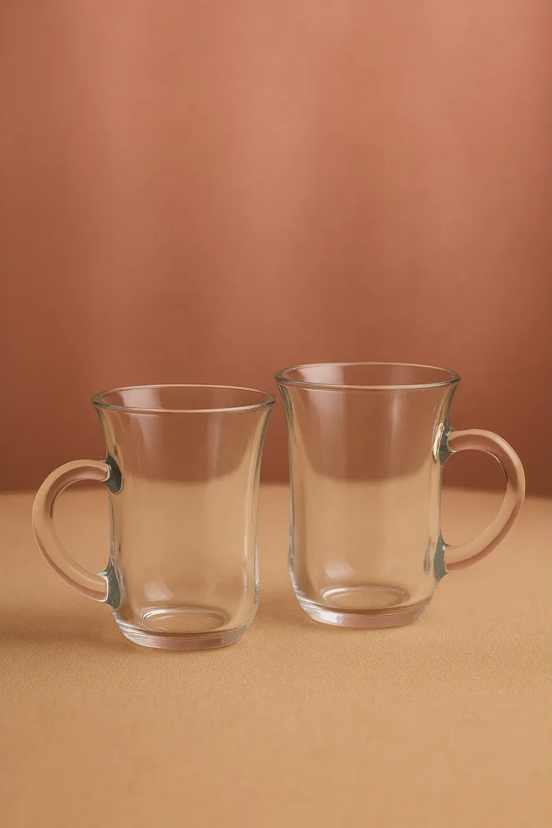 Tocka Posudy Türk Cam Çay Bardakları, Prunus Armeniaca Erik Şeklinde , 2'li Şık Takım 44998064 Beyaz