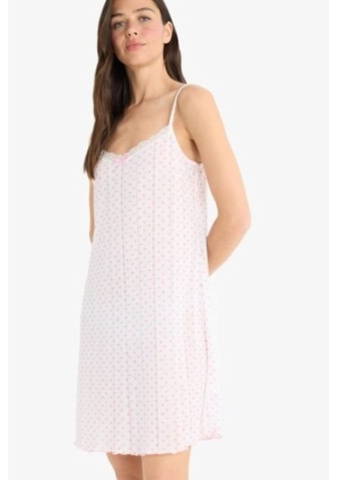 Defacto Regular Fit Askılı Dantelli Gecelik-fall İn Love F5772ax25smer85 Ekru