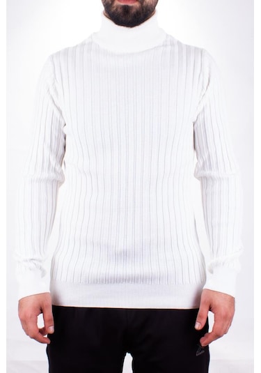 Twister 3625 Ekru Balıkçı Yaka Erkek Kazak Ekru