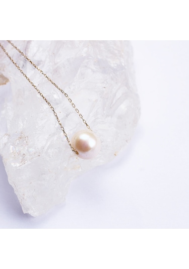 Glorria Glorria Altın Tek Inci Kolye