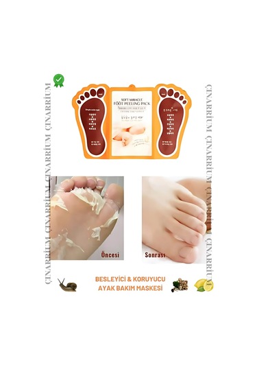 Ayak Peeling Maskesi 1 Li Soyulma Etkili, Ölü Deri Temizleyici Ve Pürüzsüzleştirici Bakım