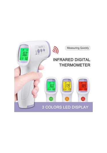 Xindoker R988 Entegre Lcd Ekranlı Dijital Isı Ölçer - Dokunmadan Kızak Sıcaklığı Ölçümü, Ses Ve Işık Alarmı, C/ F Değiştirilebilir, Pil Dahil Değil