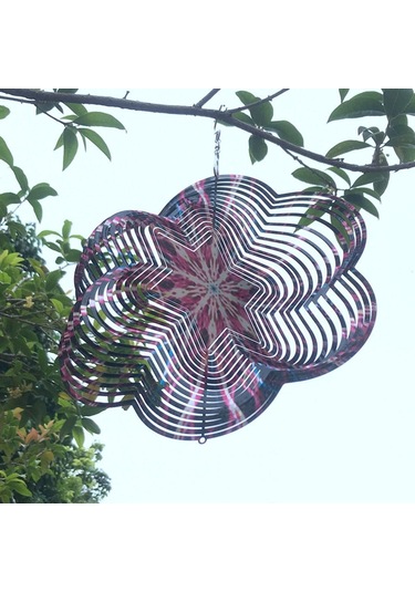 Suntek Yard Home Patio 22x33cm Için Wind Spinner 3d Paslanmaz