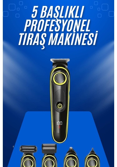 Tıraş Makinesi Şarjlı 5 Başlıklı Burun Ve Kulak Temizleme