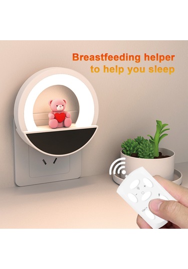 Shineyee Led Saatli Renkli Ambiyans Lambası, 3 Renk Sıcaklığı, Parlaklık Ayarlı, 2 Zamanlayıcı Seçeneği, 200mah Pil Ve Kumanda İle, Avrupa Standartı Diğer