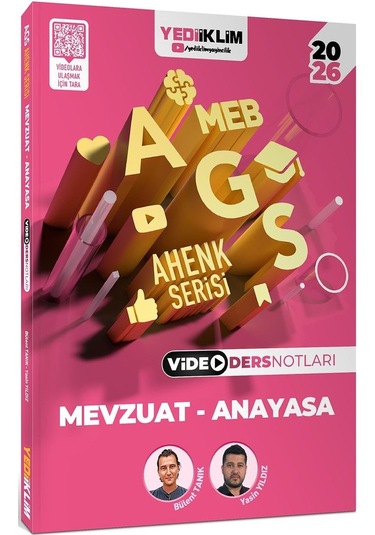 Yediiklim 2026 Meb Ags Ahenk Serisi Eğitimin Temelleri-eğitim Sisteminin Genel Yapısı-mevzuat Anayasa Video Ders Notları Seti 3 Kitap