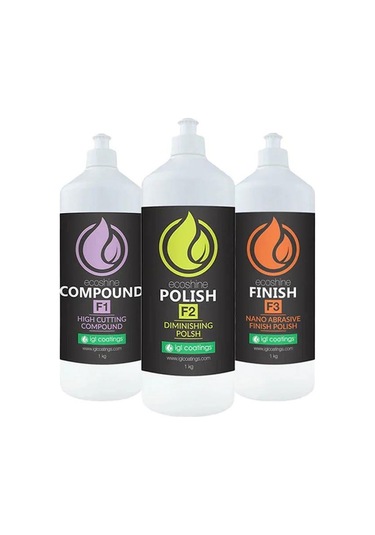 Igl Ecoshine Compound F1 + Polish F2 + Finish F3 1lt. 3 Lü Set