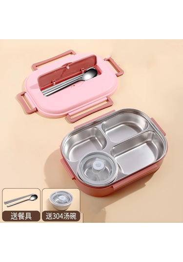 Öğrenci Taşınabilir Yalıtımlı Yemek Kutusu 1500ml C Pembe