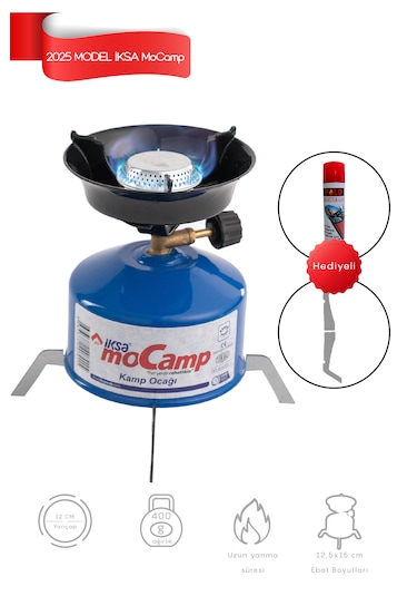 İksa Mocamp Kamp Ocağı Gazlı Kamp Ocağı - Mavi
