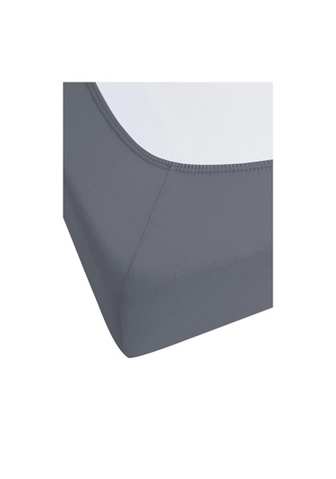 2 Adet Düz Pamuklu Tek Kişilik 80 X 200 X 30 Cm Lastikli Penye Çarşaf Antrasit