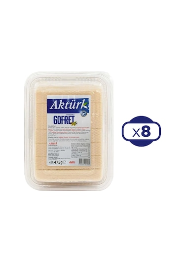 Aktürk Vanilyalı Gofret 475 Gr X 8 Adet