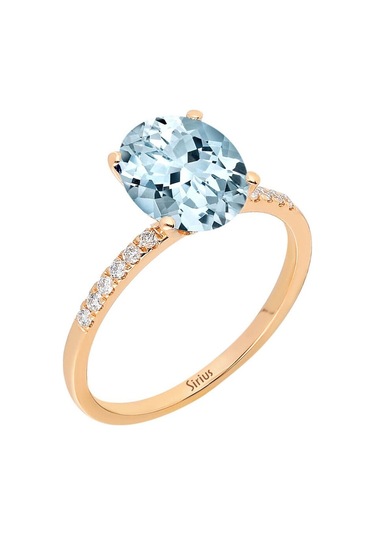 Sirius Pırlanta Ve Akuamarin Taşlı Okyanus Yüzük 0802R0011