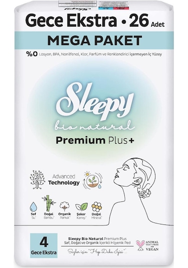 Sleepy Bio Hijyenik Ped 23 Al 20 Öde 26'lı Gece Mega Paket Ve Rosıe Makyaj Pamuğu