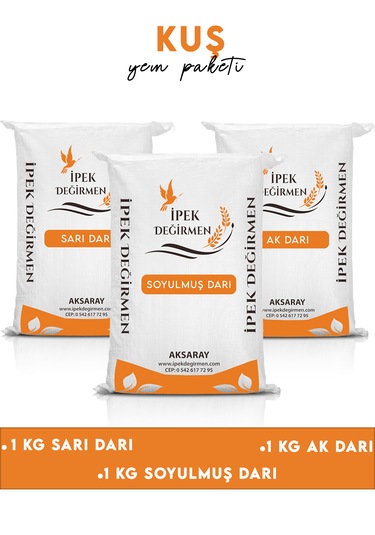 İpek Değirmen 3 Kg Premium Darı Paketi Sarı Ak Darı Soyulmuş Darı
