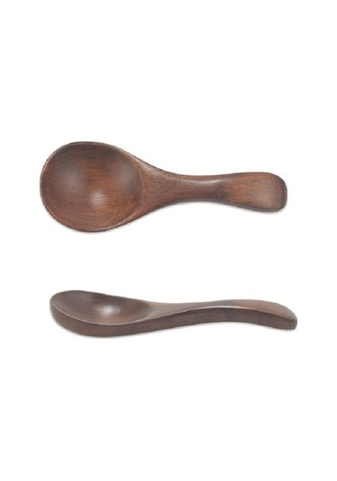 Dancemonkey 1 Adet Kısa Saplı Geniş Ağızlı Kaşık, Geniş Ağızlı Pratik Kaşık Ahşap