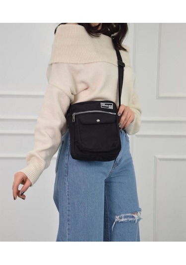 Unisex Siyah Askılı Ve Omuz Çantası Siyah