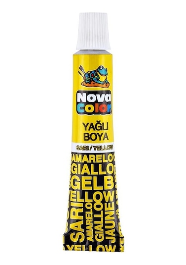 Nova Color Yağlı Boya 12 Adet Tüp Sarı Çok Renkli