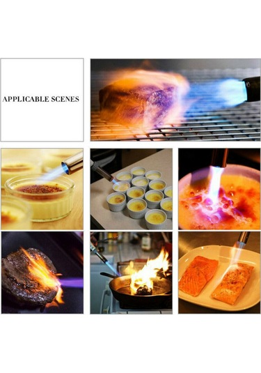 Jeemson Mutfak Fırınlama Ve Kamp Izgarası İçin 1350 C Yüksek Sıcaklıkta Çalışan Metal-plastik Konstrüksiyonlu Tezgah Alevi Torçu Çok Renkli