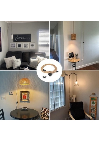 Metabagua Retro Ip Avize Kablosu Ampulsüz Ab Fişi Ofl2ı6 Açık Sarı