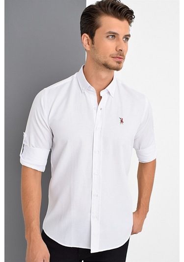 G674 Dewberry Erkek Gömlek-beyaz Beyaz