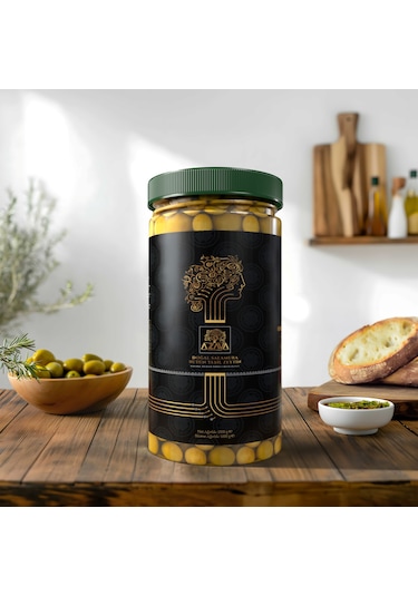 Azzava Doğal Salamura Bütün Yeşil Zeytin 1000 Gr
