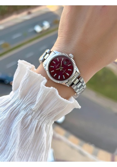 Coliseum Çelik Kordon Takvimli Kadran Özel Tasarım Vintage Seri Kadın Kol Saati+bileklik Ps.8341.m6 Gümüş