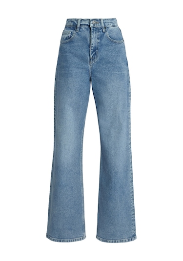 Outland Denim Yüksek Bel Kloş Jean Pantolon Mavi