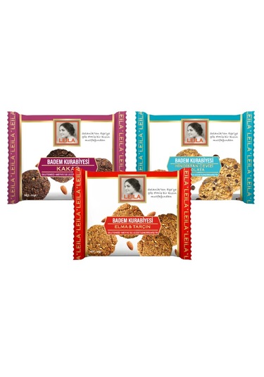 Leila Badem Kurabiyesi 40 Gr 3lü Set