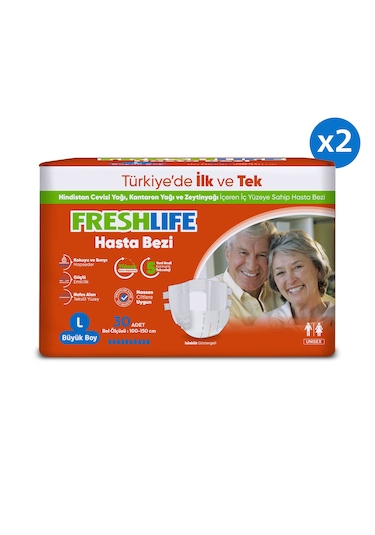Freshlife Büyük Boy Yetişkin Hasta Bezi L 2 x 30'Lu