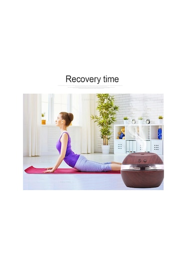 Geeksen Koyu Ahşap Desenli Usb Nemlendirici - 300ml, 30ml/saat, Led Gece Lambası Ve Aromaterapi Özelliği, Yx-002 Modeli