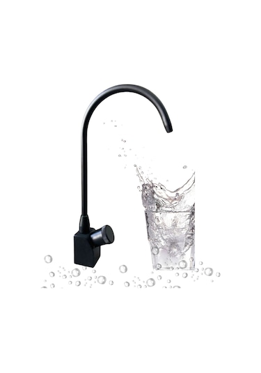 Rudi Armatür Arıtma Musluğu Aç Kapa Musluk Tek Yol 1 Adet Siyah