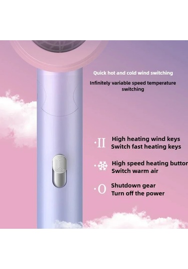 Ev Için Taşıma Çantası Sıcak Hava Anyon Saç Bakımı Ile Katlanır Saç Makinesi 800w Gradient