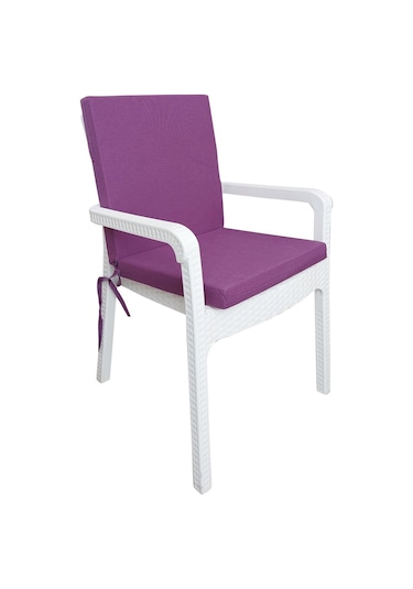 Mirzade 6 Adet Elit Yüksek Arkalı Minder Duck Bezi-mor 001