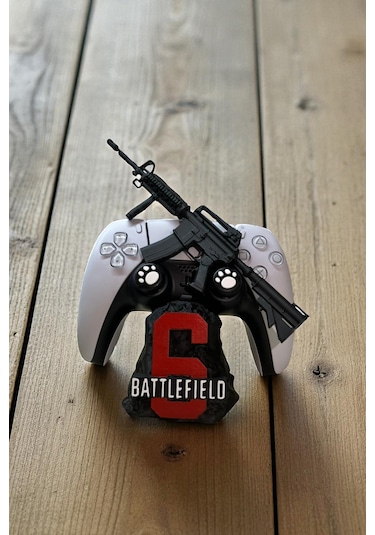 Battlefield Tasarımlı 3d Baskı Kontrolcü Tutucu Ps4 Ps5 Xbox Gamepad Standı Joystick Standı 1 Adet