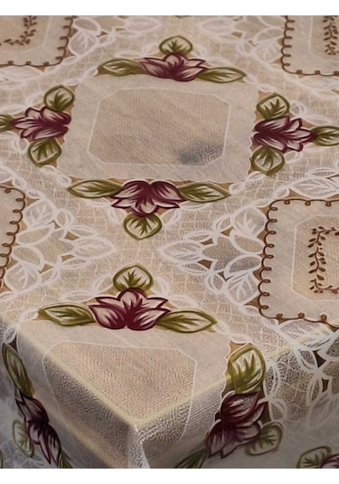 Şeffaf 0.018 Mm Pvc Muşamba - Desenli Silinebilir Şeffaf Masa Örtüsü 16ns40 Şeffaf