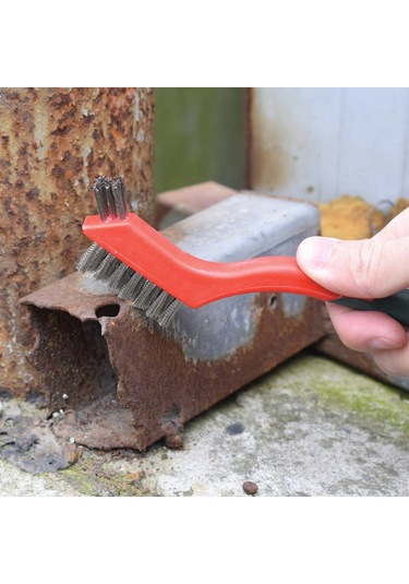 Tenfowee 3'lü Temizlik Fırçası Seti: Pas Kaldırıcı, Delikli Yüzeyler İçin Çelik, Bakır Ve Nilon Fırçalar - Ergonomik Abs Koluyla Ev Ve İş Mekanları