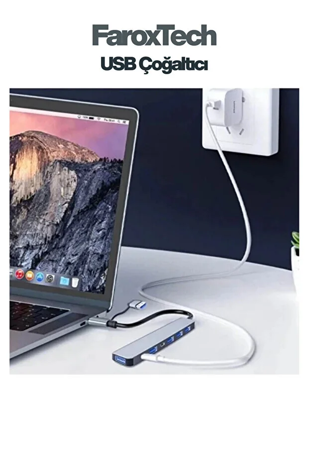 Usb Çoğaltıcı Çoklu Bağlantı Hub Usb 3.0, Usb 2.0, Usb-c, Hdmı, Sd Kart Destekli