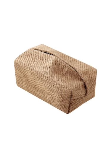 Japon Tarzı Jüt Kağıt Mendil, Oturma Odası Peçetelik, Masa Mendil Kutuları Konteyner, Ev Ve Araba Kağıt Dispenseri