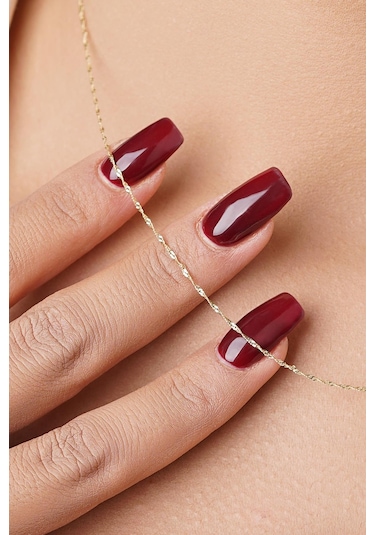 14 Ayar Altın Baby Singapur Zincir Kolye 0.75 Mm Pembe Altın